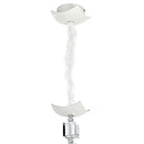 Lampadario Bianco Similpelle Cristallo K9 Finiture Cromate Moderno E14 Ambiente I-DESDEMONA/5-2