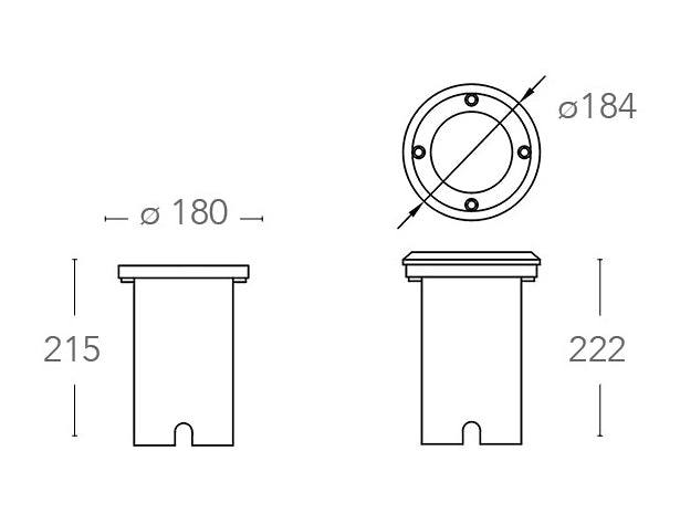 Faretto Segna Passi Tondo Acciaio Inox Calpestabile Esterno E27 Intec I-DRIVE-E27-3