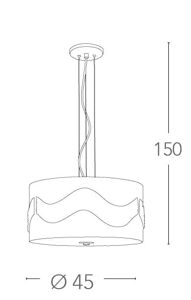 Lampadario Sospeso Circolare Bianco Similpelle Fascia Cristalli K9 Moderno E27 Ambiente I-ECLIPSE/S45-4