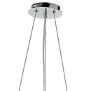 Lampadario Circolare Vetro Trasparente Fascia Cromo Moderno E27 Ambiente I-EQUATORE/S40CR-2