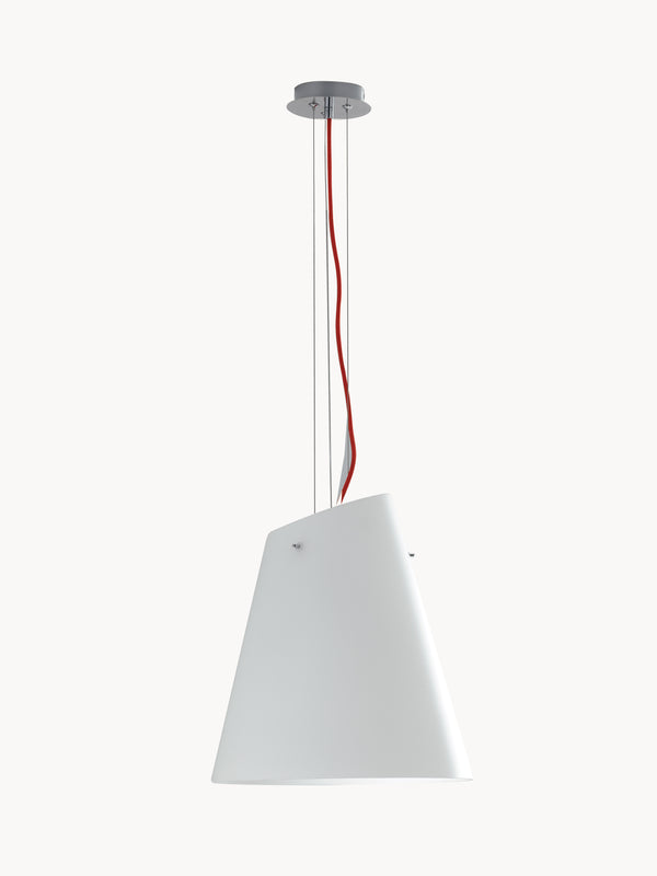 prezzo Kronleuchter Pendelleuchte Metall Chrom Opalglas Rot Kabel Modern E27 Environment I-ERMES-S3