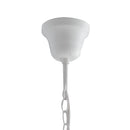 Lampadario a Sospensione Metallo Bianco paralumi Tessuto Grigio Classico E14 Ambiente I-FAVOLA/5-3