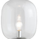 Lume Vetro Soffiato Trasparente Metallo cromato Lampada da Tavolo Moderno E27 Ambiente I-FELLINI-L30-2