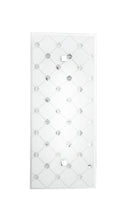 Applique Rettangolare Rombi Cristalli K9 Vetro Bianco Lampada Led 16 watt Luce Naturale Ambiente I-FLORIAN/AP3515-1