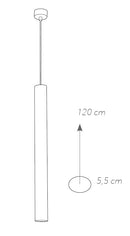 Sospensione Tubolare Metallo Bianco Lampadario Moderno GU10 Ambiente I-FLUKE-S-4