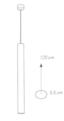 Sospensione Moderno Cilindrico Metallo Cromato Lampadario Interno GU10 Ambiente I-FLUKE-S CR-4