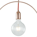 Sospensione Cerchio Metallo Oro Rosa Cavo Rosso Lampadario Moderno E27 Ambiente I-FRIDA/S40-3