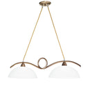 Sospensione Biliardo Metallo Bronzo diffusori Vetro Lampadario Moderno E27 Ambiente I-HALLEY/2 BR-1