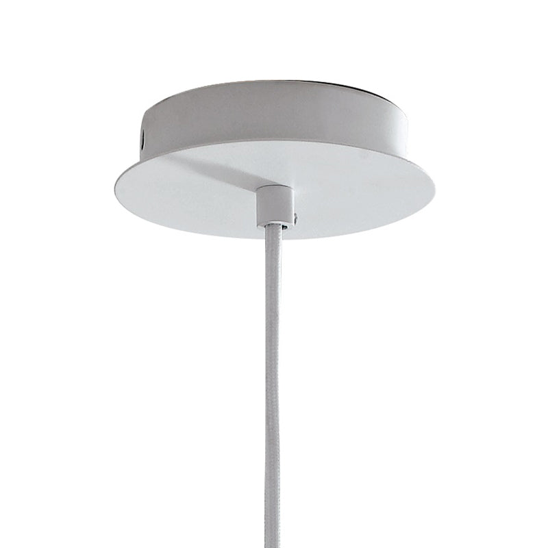 Lampadario Sospeso Moderno Rete Metallo Bianco Sospensione Interni E27 Ambiente I-HAREM-S40-2