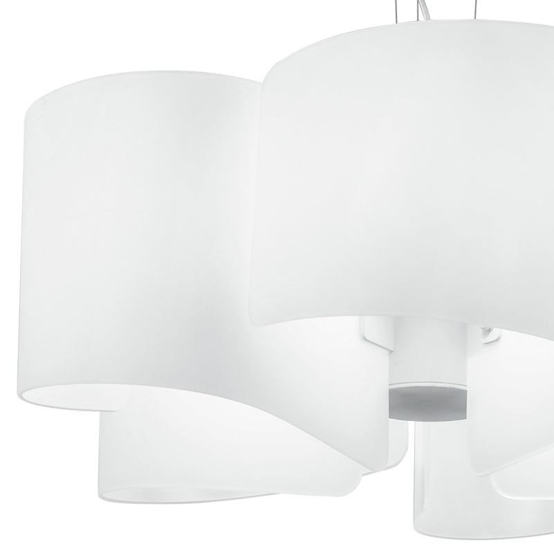 Lampadario a sospensione Alluminio Vetro Bianco Moderno E27 Ambiente I-IMAGINE-S5-3