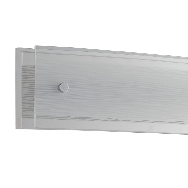 Applique Rettangolare Vetro Decoro Linee Lampada da Parete Led 10 watt Luce Naturale Ambiente I-JOYCE/AP30X9-2