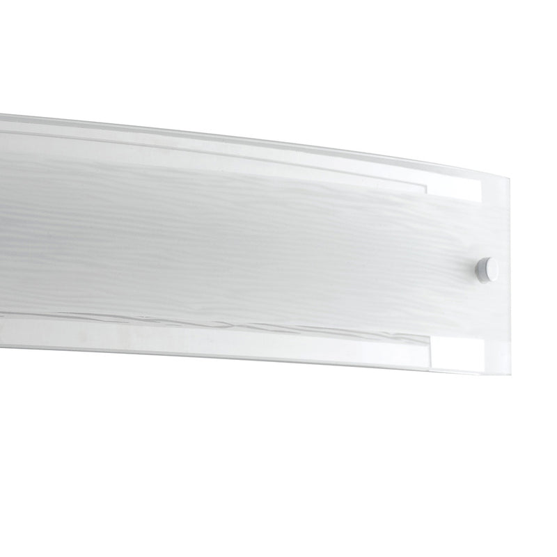 Applique Rettangolare Vetro Decoro Linee Lampada da Parete Led 10 watt Luce Naturale Ambiente I-JOYCE/AP30X9-3