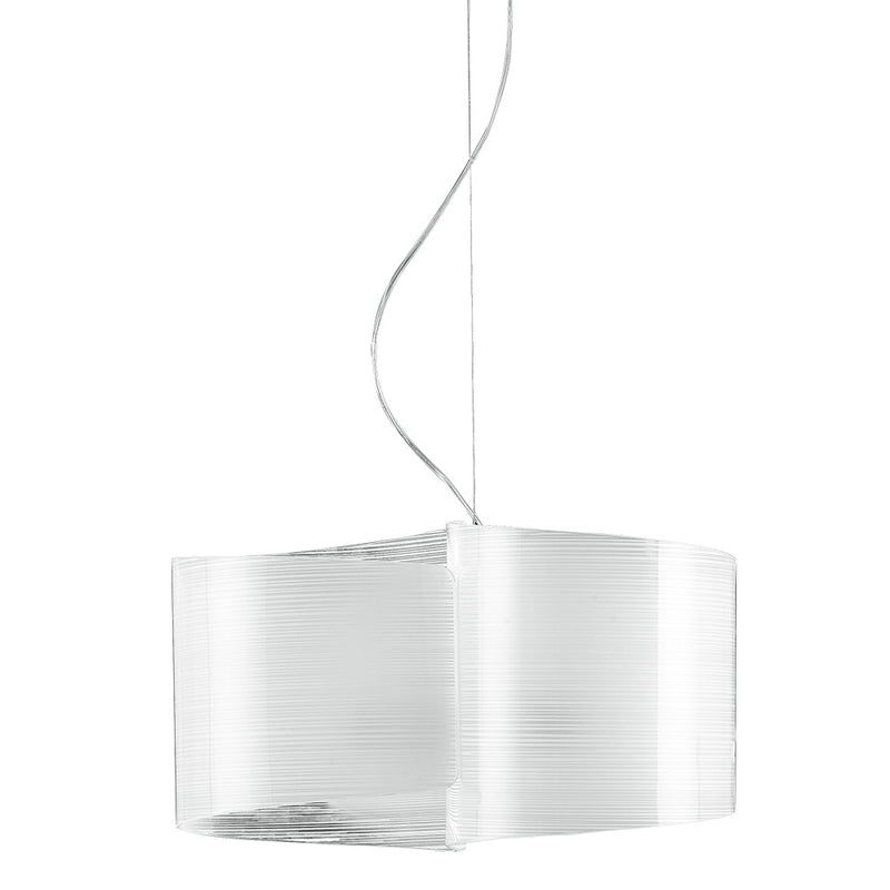 Lampadario a Sospensione Vetro Decoro Linee Interno Moderno E27 Ambiente I-JOYCE/S2-1