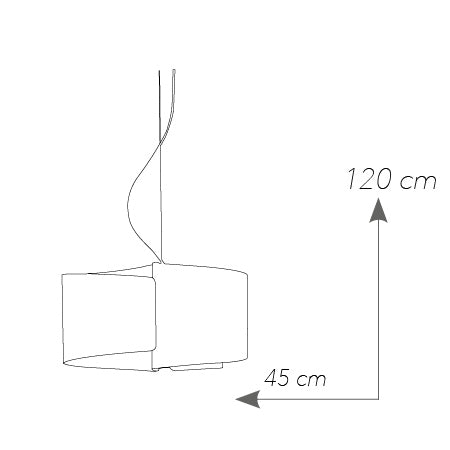 Lampadario a Sospensione Vetro Decoro Linee Interno Moderno E27 Ambiente I-JOYCE/S2-3