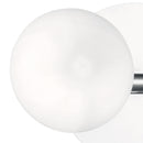 Applique Metallo Cromo paralumi Sferici Vetro Opale Lampada Led 2,5 watt Luce Calda Ambiente I-JUPITER/AP2-3