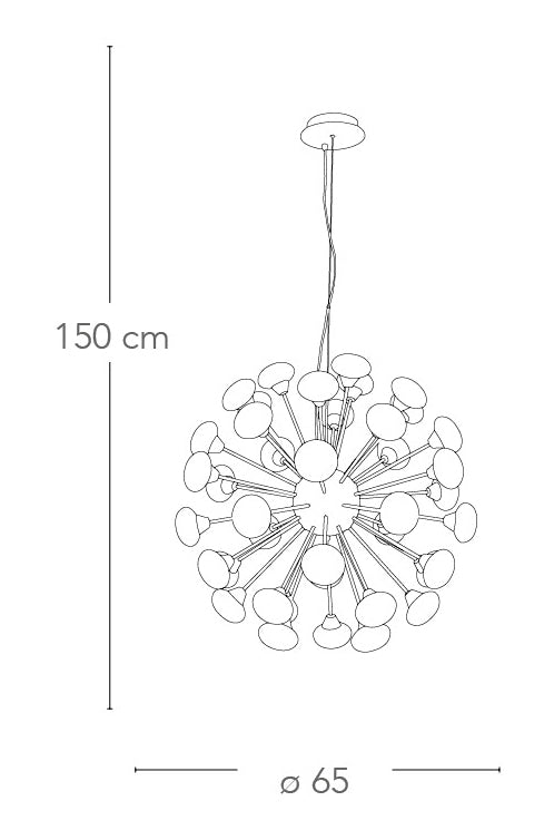 Lampadario a Sospensione paralumi Globo Vetro Opale Metallo Cromo Led 2,5 watt Luce Calda Ambiente I-JUPITER/S42-4