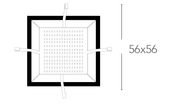 Base Led per Plafoniera Kappa 56x56 cm 50 watt Luce Naturale Ambiente I-KAPPA-BASE-LED/Q-3