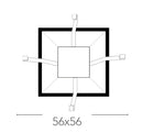 Base per Plafoniera Kappa 56x56 cm E27 Ambiente I-KAPPA-BASE/Q-3