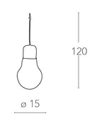 Sospensione Pendente Intreccio Fili Alluminio Lampadina Vetro Moderna E14 Ambiente I-LAMPD/SOSP.15-4