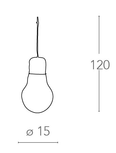 Sospensione Pendente Intreccio Fili Alluminio Lampadina Vetro Moderna E14 Ambiente I-LAMPD/SOSP.15-4