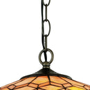 Lampadario Sospeso Classico Metallo paralume Vetro Colorato Decoro Geometrico E27 Ambiente I-LIBERTY-S-2