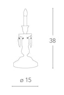 Lumetto Finitura Cromata Cristallo Decorato Lampada da Tavolo Classica E14 Ambiente I-LOUVRE/L1-2