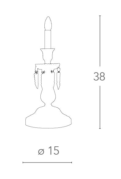 online Tischlampe Verchromtes Finish Kristall Klassische Tischlampe E14 Environment I-LOUVRE/L1