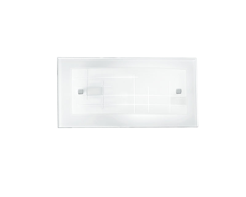 Applique Rettangolare Vetro Cornice decoro Quadri Lampada da Parete Classica E27 Ambiente I-MUSA/AP-1