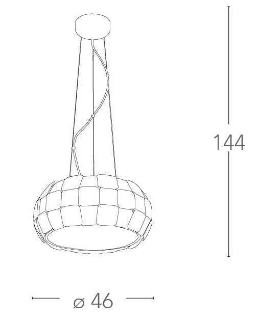 Lampadario sospeso decoro Quadri Policarbonato Bianco Moderno E27 Ambiente I-NECTAR-S5-2