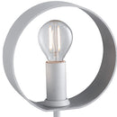 Lumetto Moderno Metallo Bianco Silver Anelli Orientabili Lampada da Tavolo E14 Ambiente I-OLYMPIC-L-2