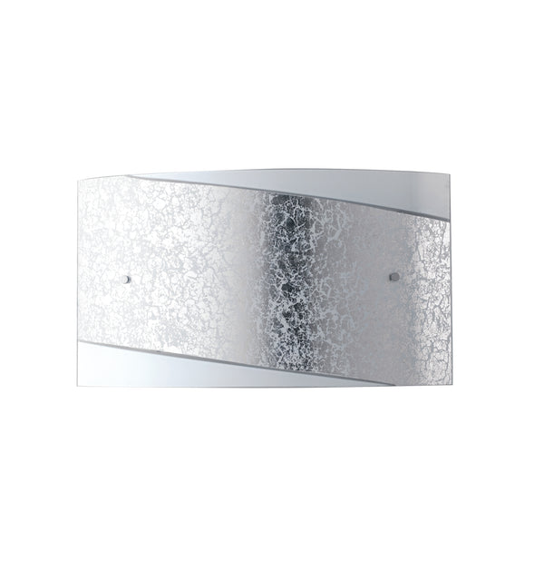 Wandleuchte Modern White Glass Silver Band Rechteckige Wandleuchte E27 Environment I-PARIS/4525 sconto