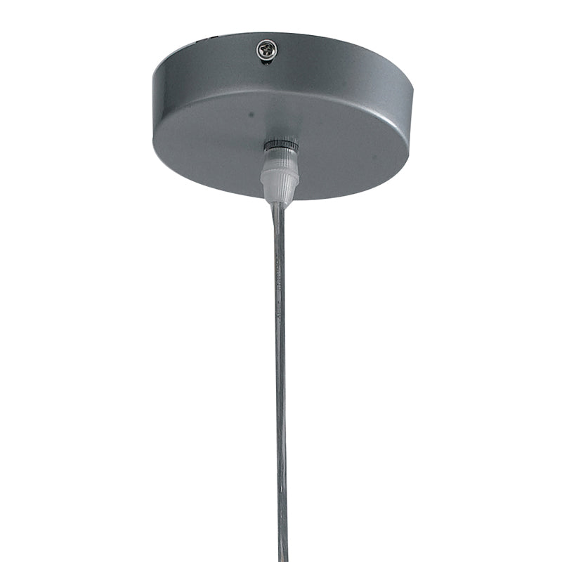 Sospensione Cilindrica Vetro Bianco Decoro Argento Lampadario Moderno Interni E27 Ambiente I-PARIS/S1-2