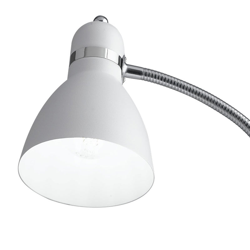 Lume Metallo Bianco Orientabile Lampada da Tavolo Scrivania Moderna E27 Ambiente I-PEOPLE-L-2