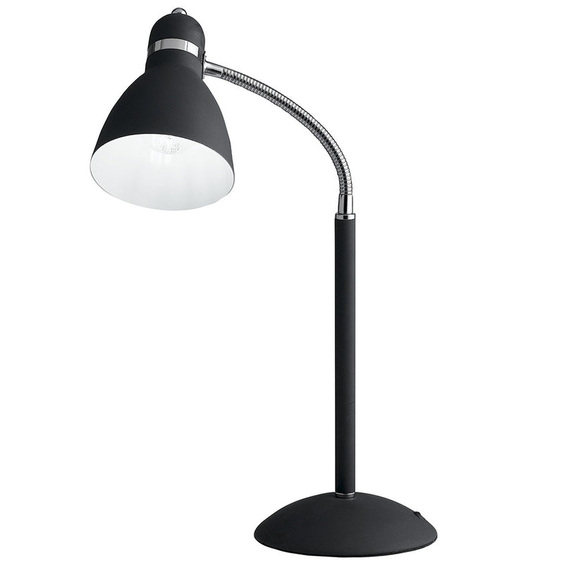 Lume Orientabile Metallo Nero Lampada da Tavolo Moderna E27 Ambiente I-PEOPLE-L-1