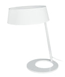 Lume Paralume Bianco Metallo Bianco Base Anello Lampada Moderna E27 Ambiente I-QUEEN/L-1