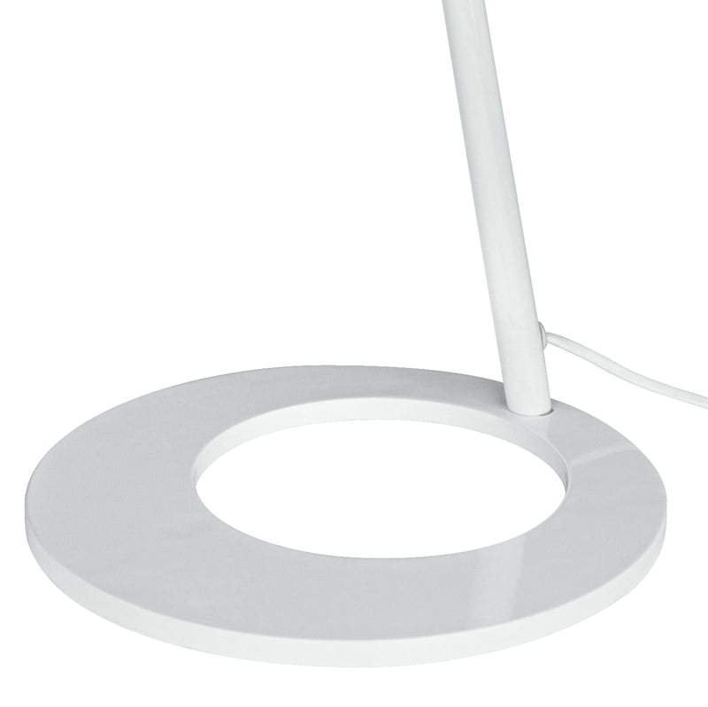 Lume Paralume Bianco Metallo Bianco Base Anello Lampada Moderna E27 Ambiente I-QUEEN/L-3