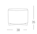 Plafoniera Moderna Doppio Vetro Trasparente e Bianco Rigato Interno E27 Ambiente I-RIGHE/PL40-3