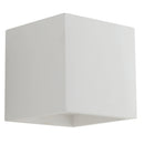 Applique Cubica Gesso Verniciabile Doppio Raggio di Luce Lampada da Parete G9 Intec I-RUBIK-AP-1