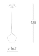 Sospensione Metallo Cromato paralume Vetro Trasparente Satinato Lampadario Moderno G9 Ambiente I-SKYLINE/S1-4