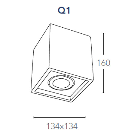 Faretto Cilindrico Orientabile Gesso Verniciabile Incasso Cartongesso GU10 Intec I-SPACE-R1-2