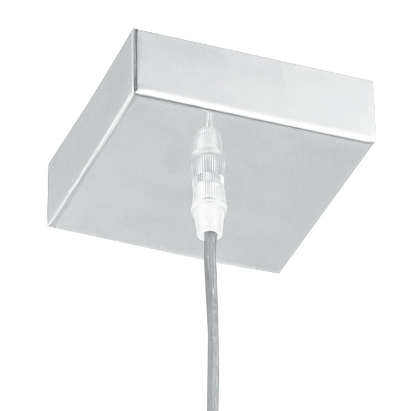 Sospensione paralume Vetro Bianco Metallo Pendente Moderno E27 Ambiente I-SQUARE/S1-2