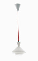 Sospensione Vetro Opale Cavo Rosso Lampadario Moderno E27 Ambiente I-SUGAR-A-1