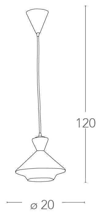 Sospensione Vetro Opale Cavo Rosso Lampadario Moderno E27 Ambiente I-SUGAR-A-4