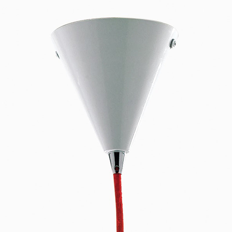 Sospensione Cavo Rosso paralume Moderno Vetro Opale Interni Lampadario E27 Ambiente I-SUGAR-B-2