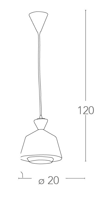 Sospensione Cavo Rosso paralume Moderno Vetro Opale Interni Lampadario E27 Ambiente I-SUGAR-B-4