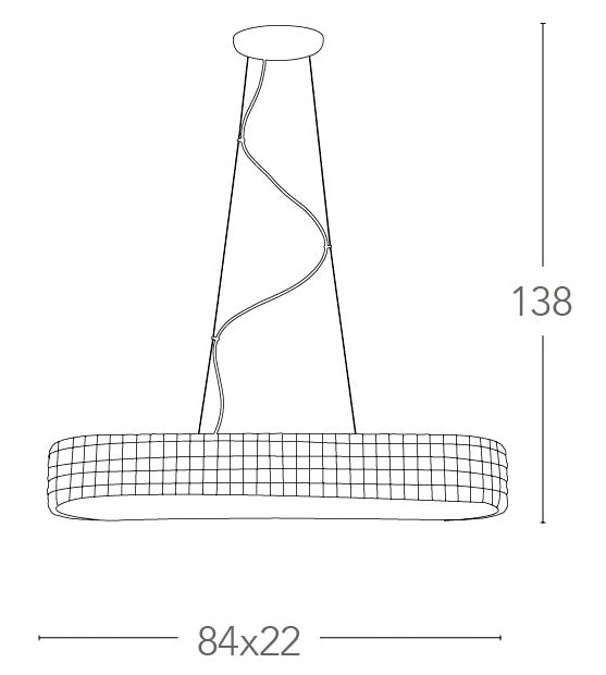 Lampadario a Sospensione Moderno Cristalli K9 Diffusore Interno G9 Ambiente I-TANGO/S84X22-4