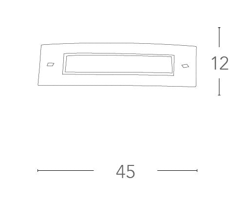 Applique Vetro Rettangolare decoro Cristalli K9 Lampada Led 14 watt Luce Naturale Ambiente I-TRILOGY/AP4512-3