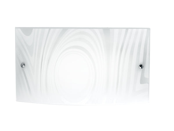 acquista Rechteckige Wandlampe aus Glas mit satinierten Kreisen Moderne Led 18 Watt natürliches Umgebungslicht I-UNIVERSE/AP3520