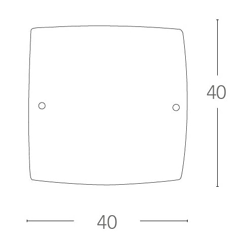 Plafoniera Lampada Moderna decoro Satinato Cerchi Quadrata Vetro Led 24 watt Luce Naturale Ambiente I-UNIVERSE/PL40-3