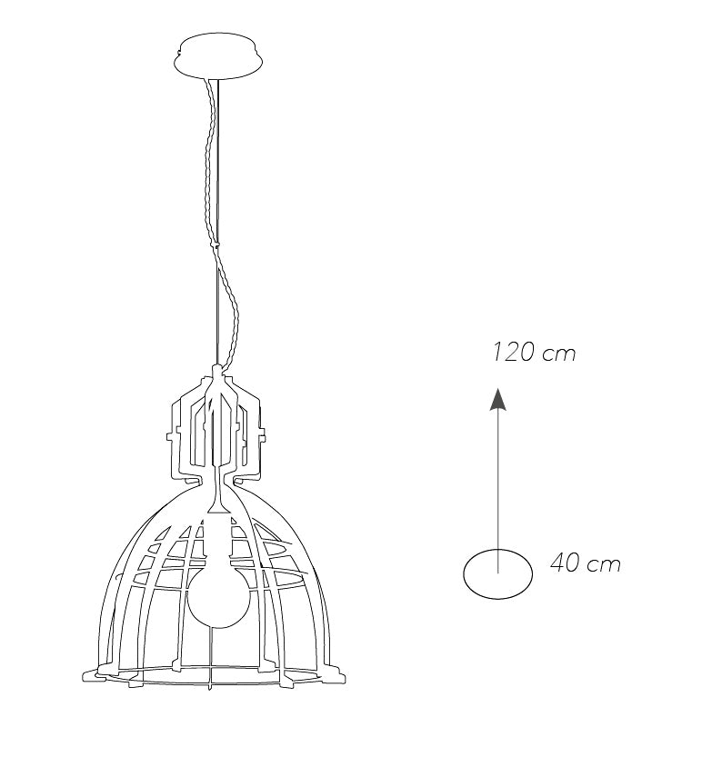 Sospensione Minimal Metallo Bianco Lampadario Moderno E27 Ambiente I-URBAN-S40-4